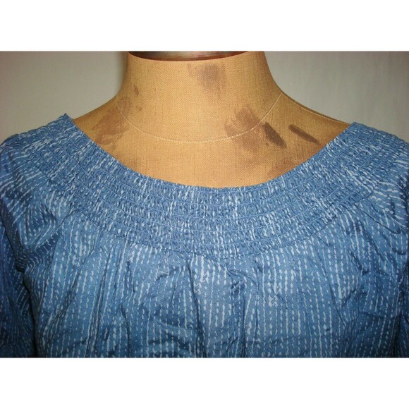 New Womens NWT S Blue PrAna Top Cotton SS Off Shoulder Organic Casual Chryssa - Picture 6 of 6